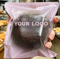 Sacs d'emballage alimentaire personnalisés avec logo imprimé, à soufflets latéraux, en plastique laminé transparent, thermoscellables, pour biscuits