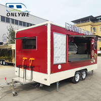 Kiosque mobile de vente de café, crème glacée et restauration rapide pour l'extérieur, remorque de restaurant mobile, camion de restauration, boutique alimentaire à vendre aux États-Unis