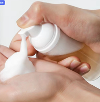 Bouteille à pompe ronde transparente en mousse, très vendue, pour la distribution de savon dans la cuisine et la salle de bain