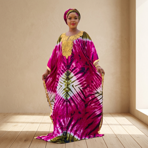 Premium mujeres rayón estampado Kimono Maxi vestido largo Kaftan cómodo de talla grande Vestido de playa para viajes verano moda al aire libre - Product Image 2
