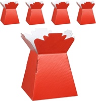 Boîte en carton pour emballage de cadeaux faits main, support de bouquet, boîte à fleurs pliable, vente en gros de la part de Floral Mate Factory
