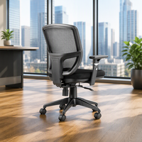 Chaise de bureau simple à dossier moyen, vente chaude, avec accoudoirs réglables