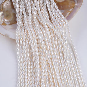 Perlas de Agua Dulce Blancas Naturales de 5-6 mm, Cuentas Sueltas Semiterminadas para Hacer Collares y Pulseras, Venta al por Mayor en Zhuji - Product Image 1