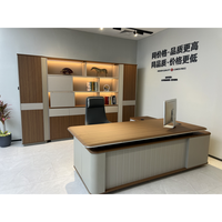 Ensemble de bureau et chaise de direction moderne en bois avec design extensible