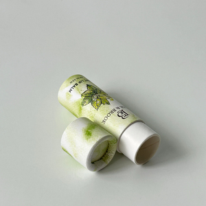 Tubos de empuje de bálsamo labial compostable y reciclable, cilindro artesanal fino, embalaje de papel para perfume y lápiz labial que desaparece - Product Image 1