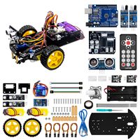 LAFVIN-Robot inteligente para coche, Kit de chasis actualizado V2.0 para sistema de Robot/programación gráfica para arduino, 2WD