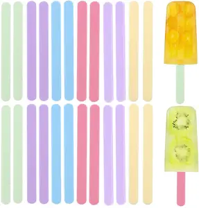 闪光冰棒棒棒，可重复使用的丙烯酸冰淇淋棒糖果蛋糕棒冰淇淋模具