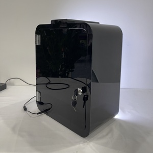 LED Display <b>Cabinet</b> with Tiered Plastic Shelves for Tobacco Product Showcase <b>Lockable</b> Countertop Acrylic Two-Layer Smoke Rack - Product Image 6