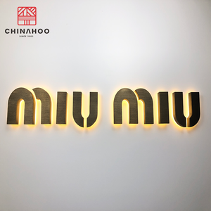 Oro metálico de corte láser libertad Logotipo de metal retroiluminada signo carta en <span class=keywords><strong>la</strong></span> pared - Product Image 2