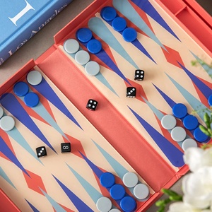 Tùy Chỉnh Cuốn Sách Phong Cách Giá Rẻ Backgammon Đi Du Lịch Bàn Cờ Trò Chơi Thiết Lập Handmade Sang Trọng PU Da Backgammon - Product Image 3