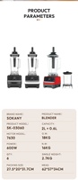 Penjualan Terlaris EonKon 2 1 4500W Blender Juicer Buah Segar Rumah Tangga & Komersial Kapasitas 2L 5 Kecepatan Bahan Stainless Steel Tugas Berat