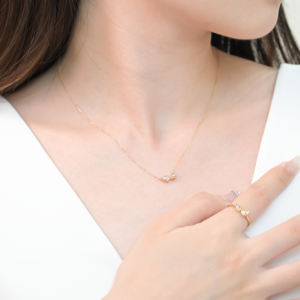 Collar Minimalista de Oro Sólido de 18K con Diamantes Naturales de Corte Rosa, Diseño Antiguo, Hecho a Mano, Joyería Fina, Muy Popular - Product Image 6