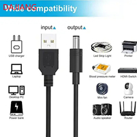 Cable Adaptador USB a DC Personalizado OEM DAJIANG, 5v a 12v 5521 5525, USB a DC 12V, USB a 6v DC, Cable de 12v 4mm 2.1mm Macho