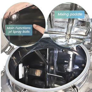 1T Industrial Chemical Cosmetic Cream Shampoo Flüssig mischer Preis Seife Emulgieren der Homogen isator Misch reaktor tank Mit Rührwerk - Product Image 3