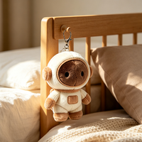 Porte-clés en peluche astronaute personnalisé, brodé, en coton PP doux, breloque de sac, cadeau mignon sur le thème de l'espace