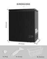 Goth — congélateur professionnel personnalisé, 150l, casiers de frigidaire, fabrication d'appareil photo, accessoire de réfrigération