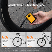 Pompe à vélo mini étanche AIRBANK NEW pour les jours de pluie, gonflage rapide en 60 secondes, batterie puissante 600 mAh