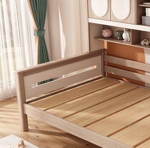 Letto Combinato Multifunzionale in Legno Massello per Bambini, Letto <span class=keywords><strong>con</strong></span> Libreria Integrata per Ragazzi/Ragazze, Soluzione Salvaspazio per Camere da Letto - Product Image 5