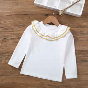 <span class=keywords><strong>Camiseta</strong></span> de Manga Larga con Volantes para Niñas, Ropa Casual de Primavera/Otoño 2025, 80% Algodón Ecológico - Product Image 3