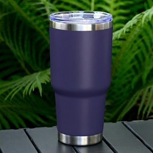 Custom Logo 30oz Powder Coated Outdoor Travel Tumbler 30 oz Vacuum Insulated Stainless Steel Car Holder Friendly Travel Mug - Product Image 1