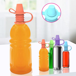 ขวดน้ำเด็กซิลิโคนทนทาน ปลอดสาร BPA พร้อมจุกกัดสำหรับเปลี่ยน ใช้ได้กับอุปกรณ์เสริมทั่วไป ฝาแปลงอเนกประสงค์ - Product Image 6