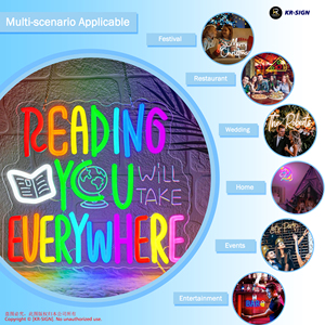 Letrero de Neón LED 3D Acrílico Impermeable Personalizado de 120K, Novedad, para Librería, Rincón de Lectura, <span class=keywords><strong>Pub</strong></span>, Eventos en el Hogar, Decoración de Pared - Product Image 3