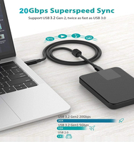 Certification CE FCC Câble de type C personnalisé 1m 2m 3m 3ft 6ft 10ft USB Tipo C à C 20Gbps 4K 240W 5A Câble de données à charge rapide Type-c