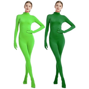 ชุดบอดี้สูทสีส้มแบบเรียบสำหรับผู้หญิง ยี่ห้อ Manyusha เหมาะสำหรับการแสดงบนเวที ชุดเต้นรำสำหรับผู้ใหญ่ - Product Image 3