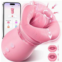 Rosenförmiger Saugvibrator mit App-Fernbedienung, 10 Zungenleck-Vibrationen, 3 Saugmodi für Klitoris und Brustwarzen, Leises Paar-Erwachsenenspielzeug