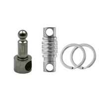 Porte-clés à ressort en titane OEM ODM, mini anneau pivotant universel portable, boucle EDC multifonctionnelle pour clé de voiture