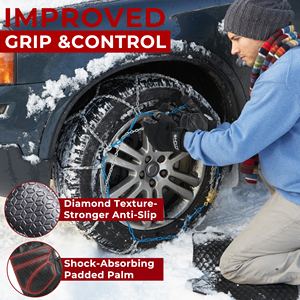 Guante de invierno resistente a la abrasión Handlandy, parche reforzado con PVC, guantes de invierno, guantes de trabajo térmicos mecánicos con pantalla táctil impermeables - Product Image 4