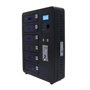 Tủ Sạc Điện Thoại Di Động 6 Bay Giá Rẻ Chất Lượng Cao Trạm Sạc Kiosk Với Người Vận Hành Đồng Xu