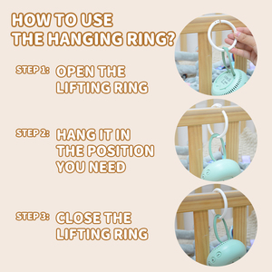 เครื่องช่วยการนอนหลับเด็กทารกแบบพกพาใหม่เครื่องบำบัดเสียงสีขาวบำบัดแบบพกพาเซ็นเซอร์ร้องไห้สำหรับเด็ก - Product Image 5