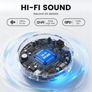 Mini Omni-Directional <b>Wireless</b> Lavalier <b>Microphone</b> Strong Magnet Type C Connector LED Display <b>for</b> Podcasting Vlogging Content - Product Image 4