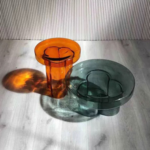<b>Glass</b> Coffee <b>Table</b> Stained <b>Glass</b> Design Round Modern Living Room <b>Side</b> <b>Table</b> Decorative Accent <b>Table</b> - Product Image 1