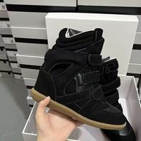 Nouvelles Chaussures Montantes ISA Isa 2026 pour Femme à Talon Discret, Doublure Polaire, Chaussures de Sport Plates Chaudes avec Fermeture Auto-agrippante