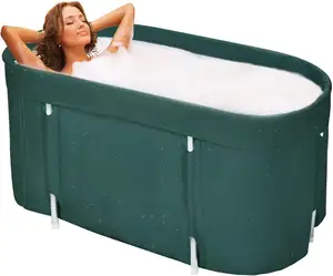 אמבטיה ניידת מתקפלת למבוגרים אמבטיה עם משענת מתאימה לקרח או אמבטיה חמה