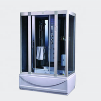 Cabine de douche en verre de luxe PTB, douche intégrée coulissante, salle de vapeur, douche en verre, enceinte de douche