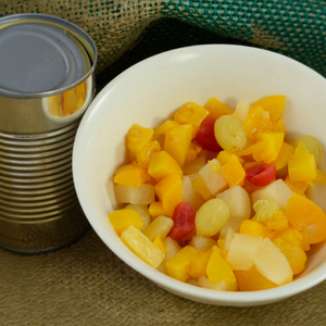 Frutas Enlatadas de Durazno y Manzana de Calidad Pura - Hecho en Vietnam - En Almíbar Ligero y Dulce - Listo para Comer - Sra. Lily - Product Image 1