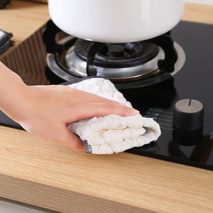 Kitchen Cleaning Cloth Thickened Pure Cotton Rectangle Geometric Pattern For Kitchen Use - Product Image 1