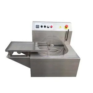 304 Stainless Steel Small 8kg Table Model Chocolate Melting Tempering Casting Moulding Forming Making Processing Machine