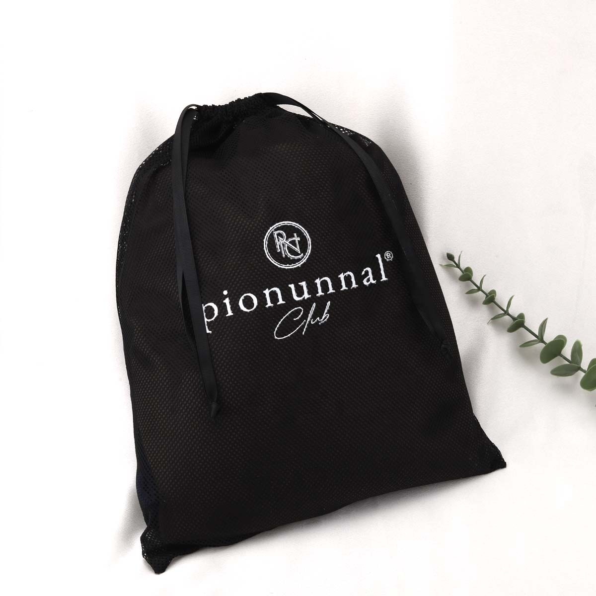 Custom Logo Printing Black Nylon Mesh Laundry Bag Drawstring Fruit Shampoo Packing Gift Mesh Pouch