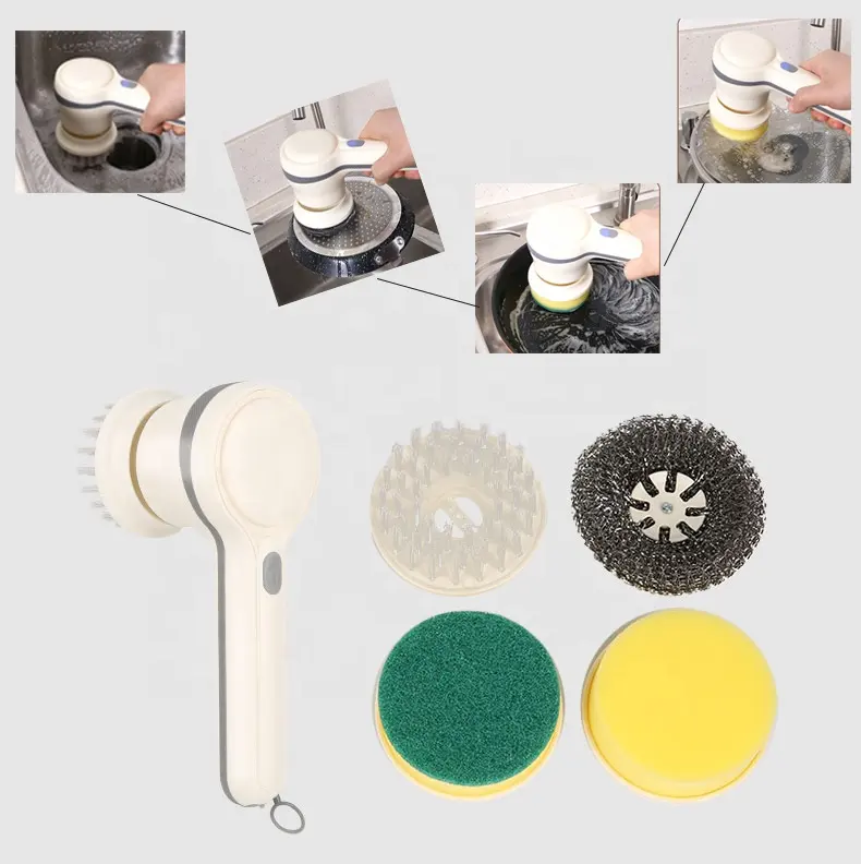 Electric Spin Scrub ber Kit Power Scrub ber Bohr bürsten zur Reinigung Großhandel Weiß