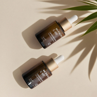 Flacons compte-gouttes en verre pour sérum pour les yeux, huile de massage cosmétique faciale, logo personnalisable, finition mate de luxe, épaule plate, 30 ml, 50 ml