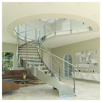 Escalier droit et courbé Prima Fashion pour l'aménagement intérieur créatif des parcs et des immeubles de bureaux