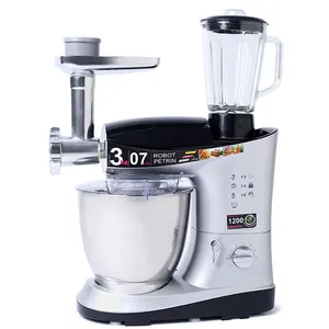 1200W Pro 5 In 1 Stand Blender En Mixer Elektrische Keuken Voedsel Mixer Worst Machine 7L Automatische Noodle Maken machine