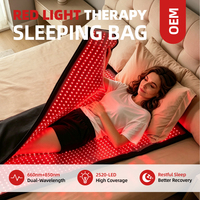 Manta de Terapia de Luz Roja con Alivio del Dolor para Uso Doméstico y Comercial, Manta de Sauna Infrarroja de Cuerpo Completo Portátil, Saco de Dormir