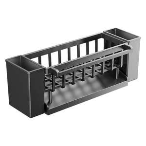 Organizador multifunción para fregadero de cocina, estante de almacenamiento con soporte para paños de cocina para encimera, no requiere instalación, 8-11,9 pulgadas de profundidad - Product Image 2