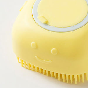 Venta al por mayor de cerdas de silicona suave baño masaje cepillos de aseo para mascotas con dispensador de champú - Product Image 2