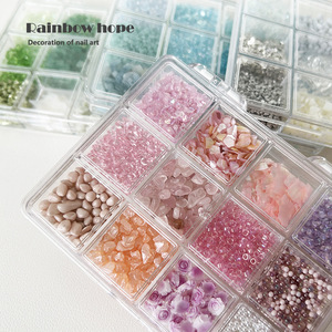 Kit de décoration d'ongles multi-styles à faire soi-même, ornements en pierre concassée pour ongles press-on faits à la main, accessoires pour la fabrication artisanale de coques de téléphone - Product Image 2